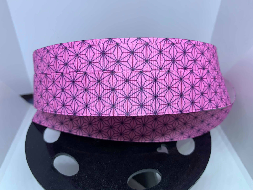 1 yard 1 inch PINK EPCOT Spaceship Earth Grosgrain Ribbon