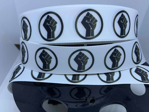 1 Yard 1 Inch wide Black Lives Matter Grosgrain ribbon