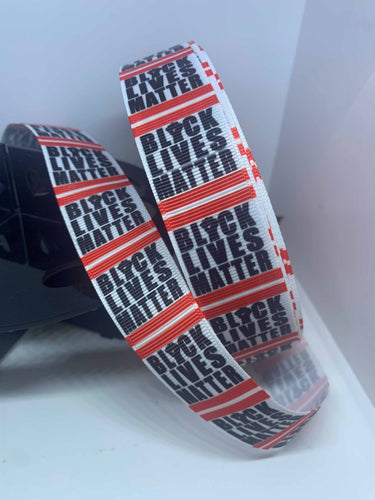 1 Yard 1 Inch wide Black Lives Matter Lanyard Style Grosgrain  ribbon