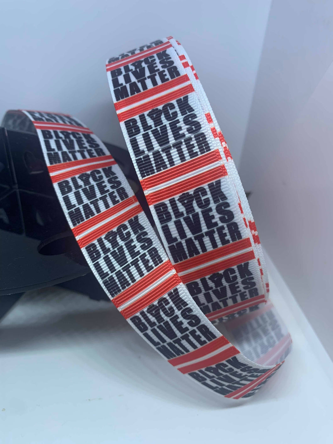 1 Yard 1 Inch wide Black Lives Matter Lanyard Style Grosgrain  ribbon