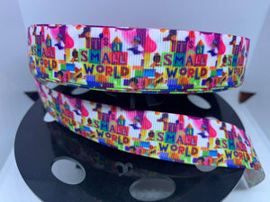 1 yard 7/8" Disneyland Its a Small World Grosgrain Ribbon