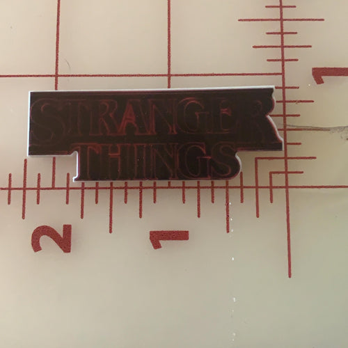 Discounted B-Grade Stranger Things Title Flatback Printed Resin