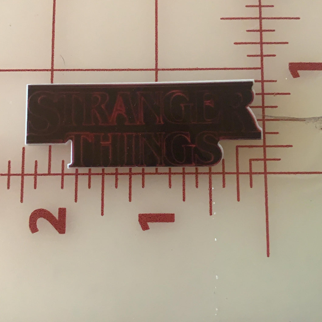 Discounted B-Grade Stranger Things Title Flatback Printed Resin