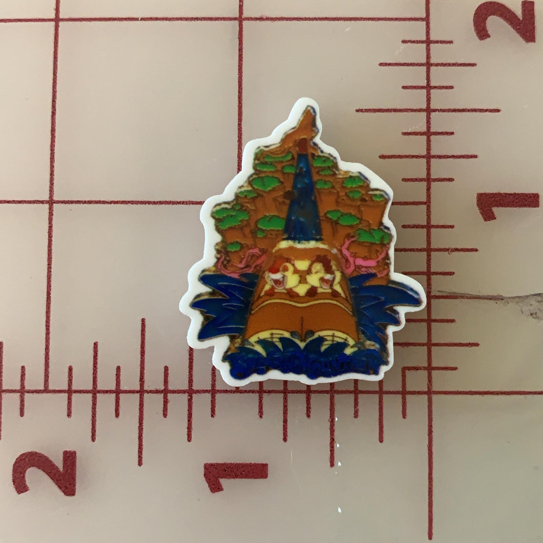 Splash Mountain Chip and Dale Flat back Printed Resin