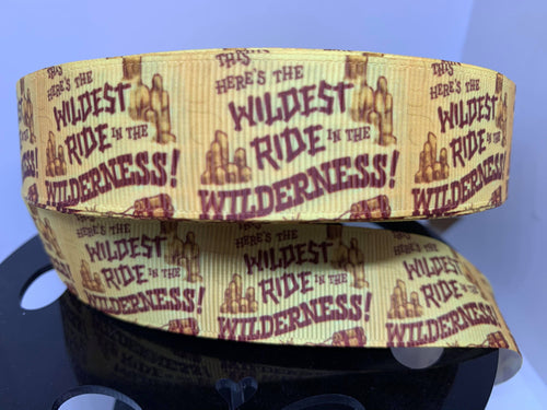 1 yard 1 Inch Disney Ride Big Thunder Ranch Railroad Grosgrain Ribbon