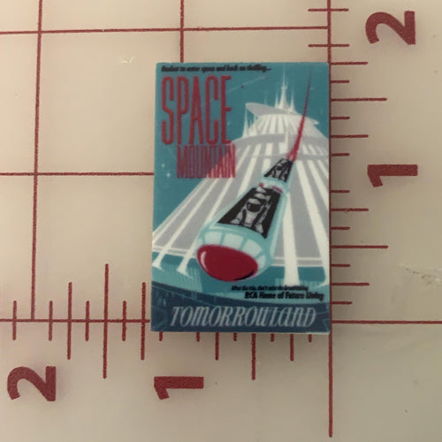 Space Mountain Vintage Disney Ride Attraction Posters Flat back Printed Resin