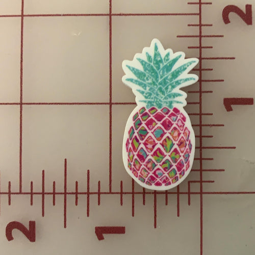 Lilly P Pineapple Flat back Printed Resin