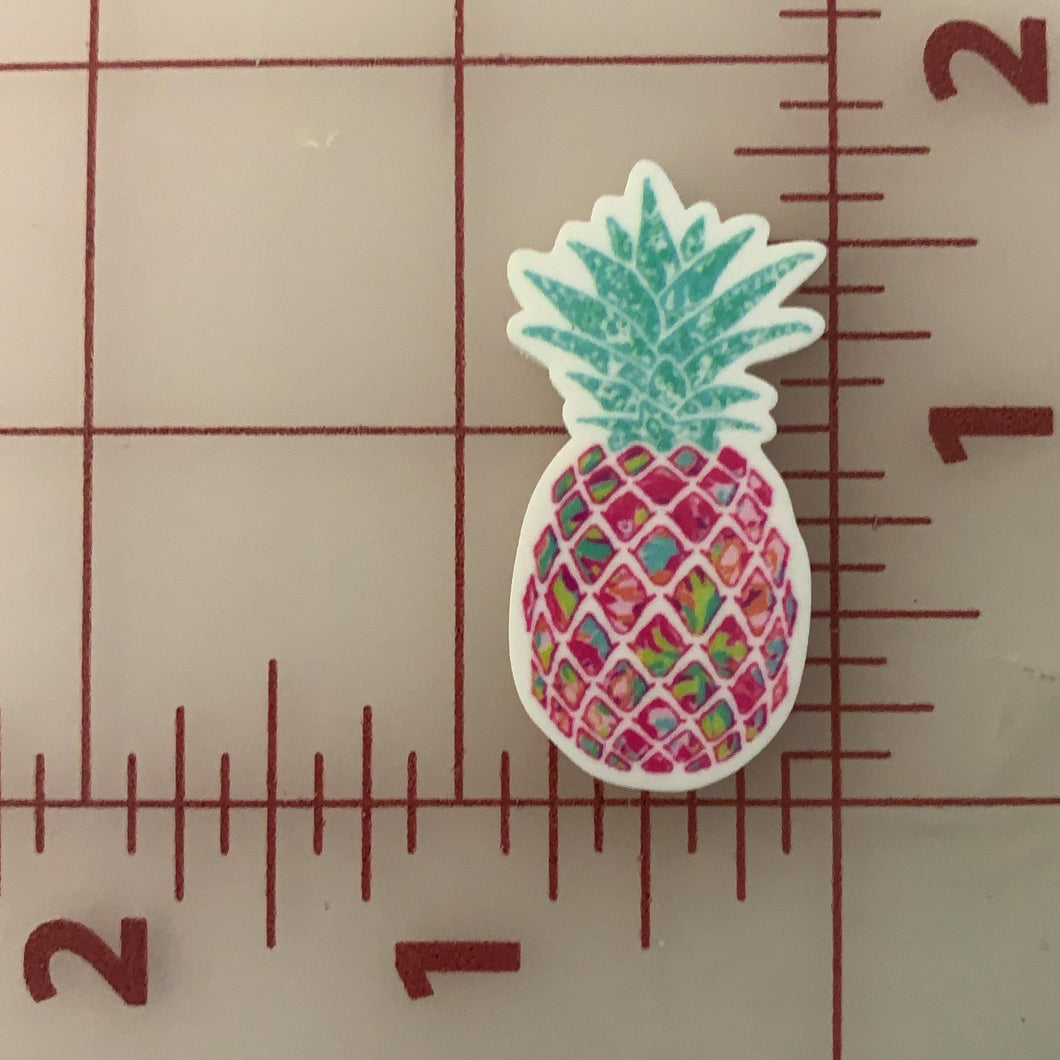 Lilly P Pineapple Flat back Printed Resin