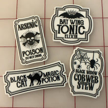 Bat Wing Tonic Elixir Label Flat back Printed Resin