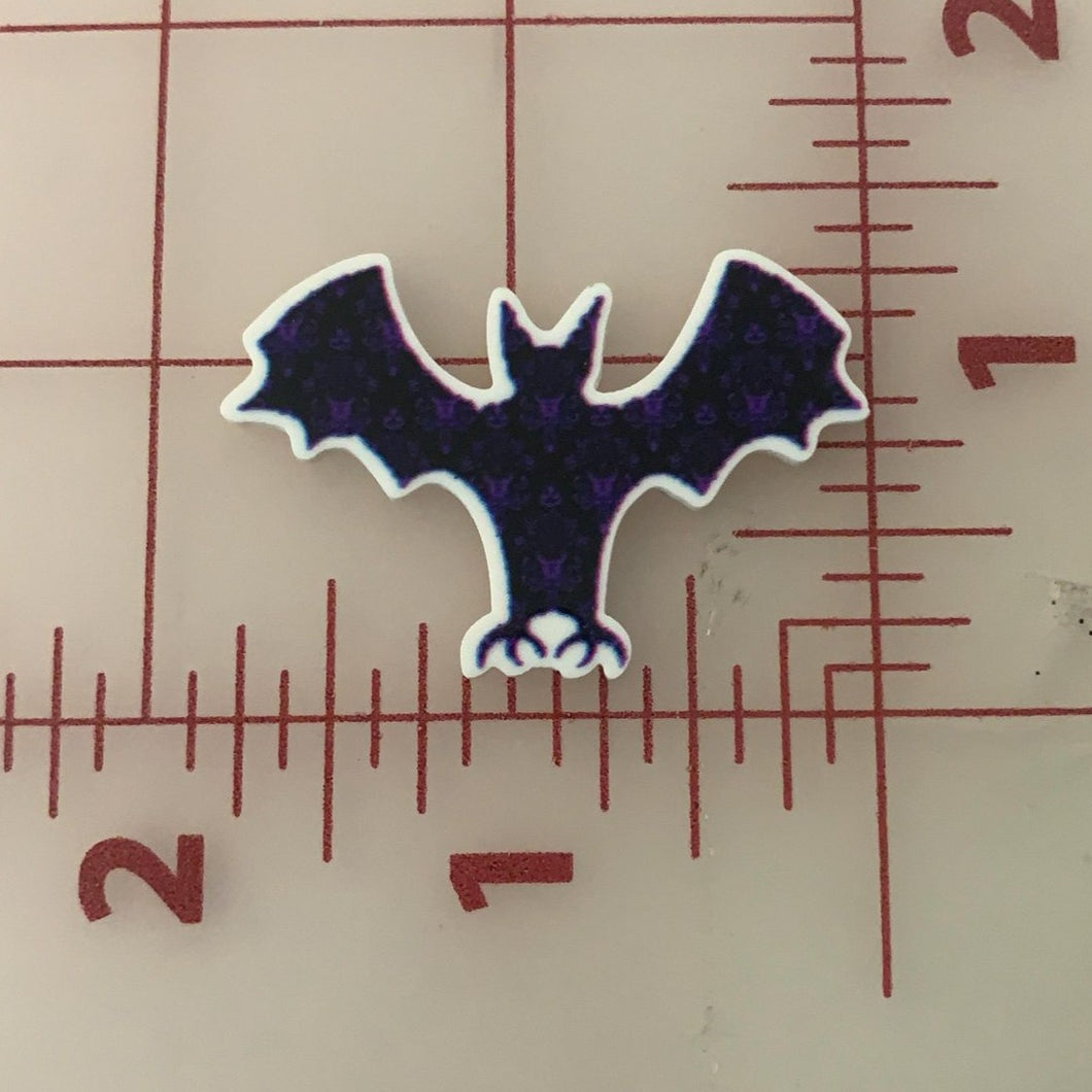 Haunted Mansion Bat with Wallpaper print Flat back Printed Resin