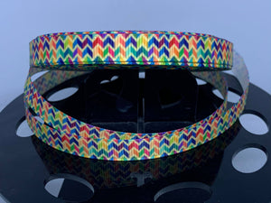 3/8" Colorful ZigZag Grosgrain Ribbon