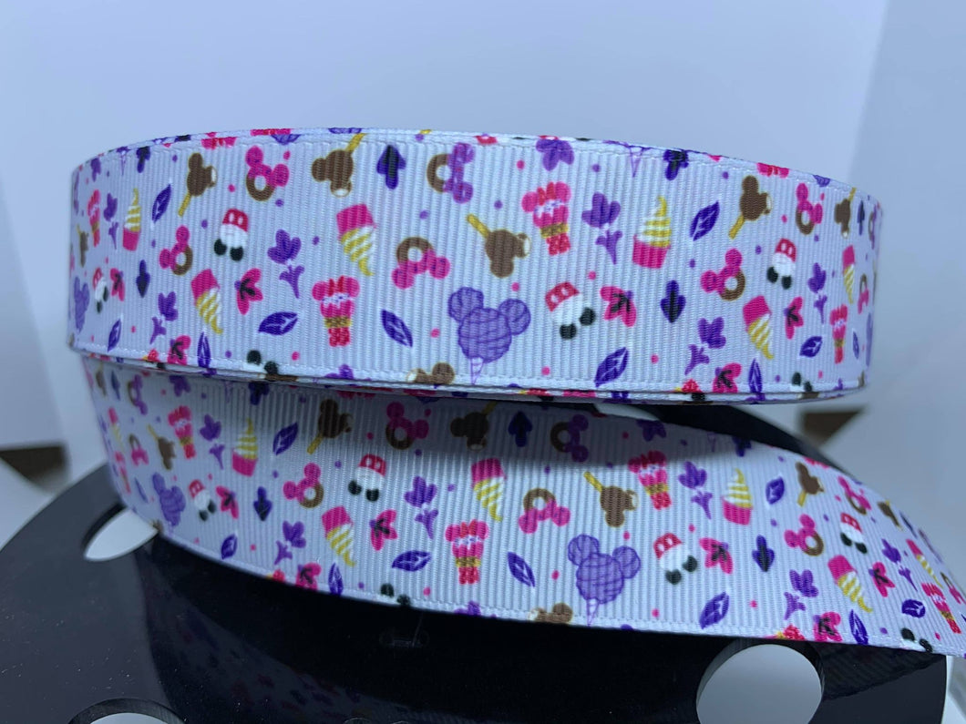 1 yard 1 inch Park food/ snacks Vera Bradley Purse Liner Grosgrain Ribbon