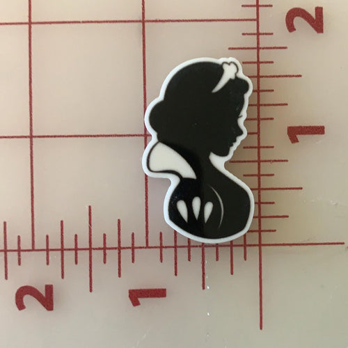Disney Snow White  Silhouette Flat back Printed Resin