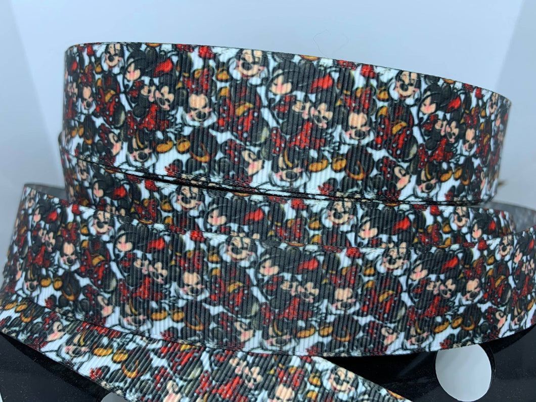 1 inch Disney Mickey and  Minnie Mouse  Grosgrain Ribbon