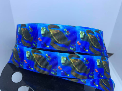 1 yard 1 inch Finding Nemo Crush Sea Turtle Grosgrain Ribbon