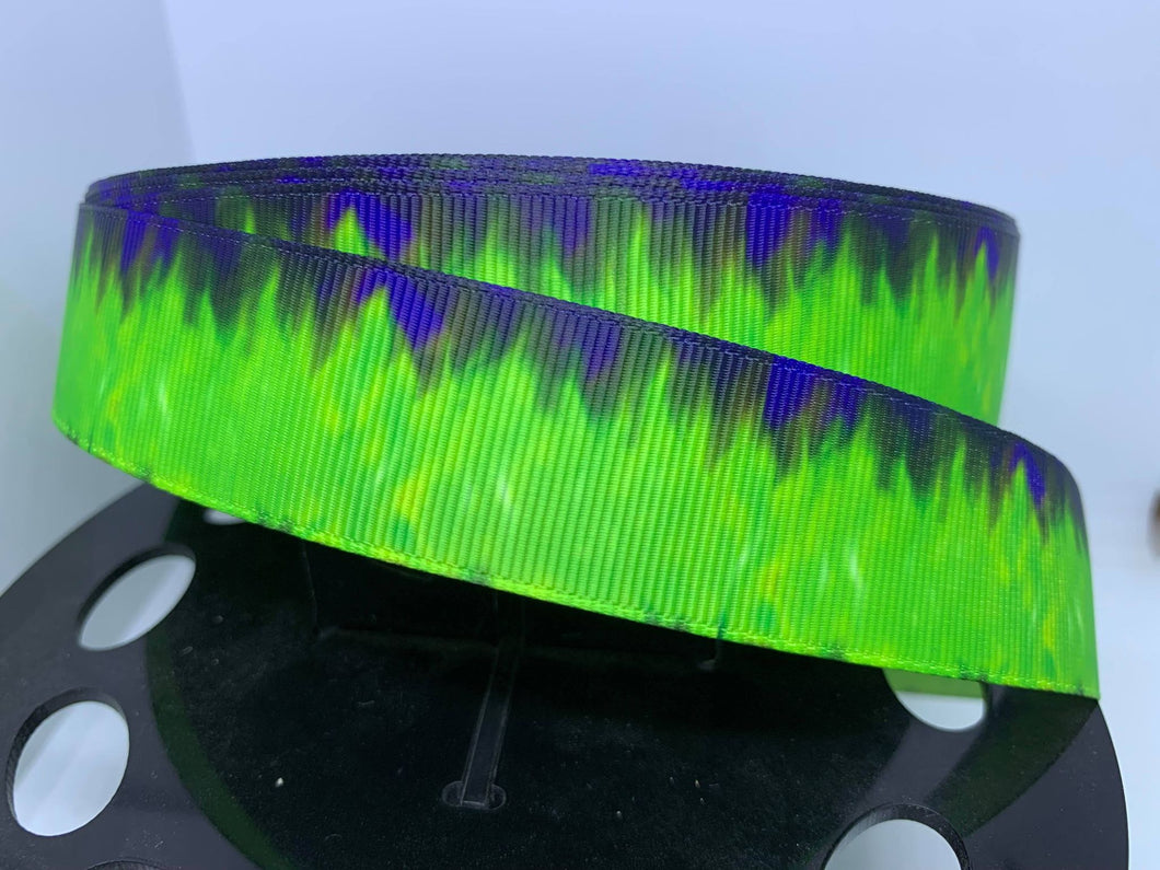 DCS Exclusive 1 yard 1 inch Disney Maleficent Green Fire Grosgrain Ribbon