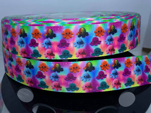 CLEARANCE!! 1 yard 1 inch Kids Toys Reversible Octopus Plushie Grosgrain Ribbon