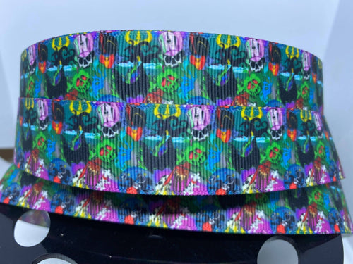 1 yard 1 inch Disney Villains Grosgrain Ribbon