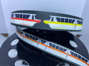 1 yard 5/8" Disneyland Monorails Grosgrain Ribbon Park Transportation