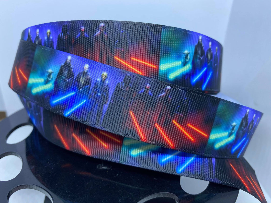 1 yard 1 inch Star Wars from Jedi to Sith Grosgrain Ribbon