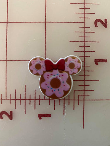 Minnie Donut Flat back Printed Resin