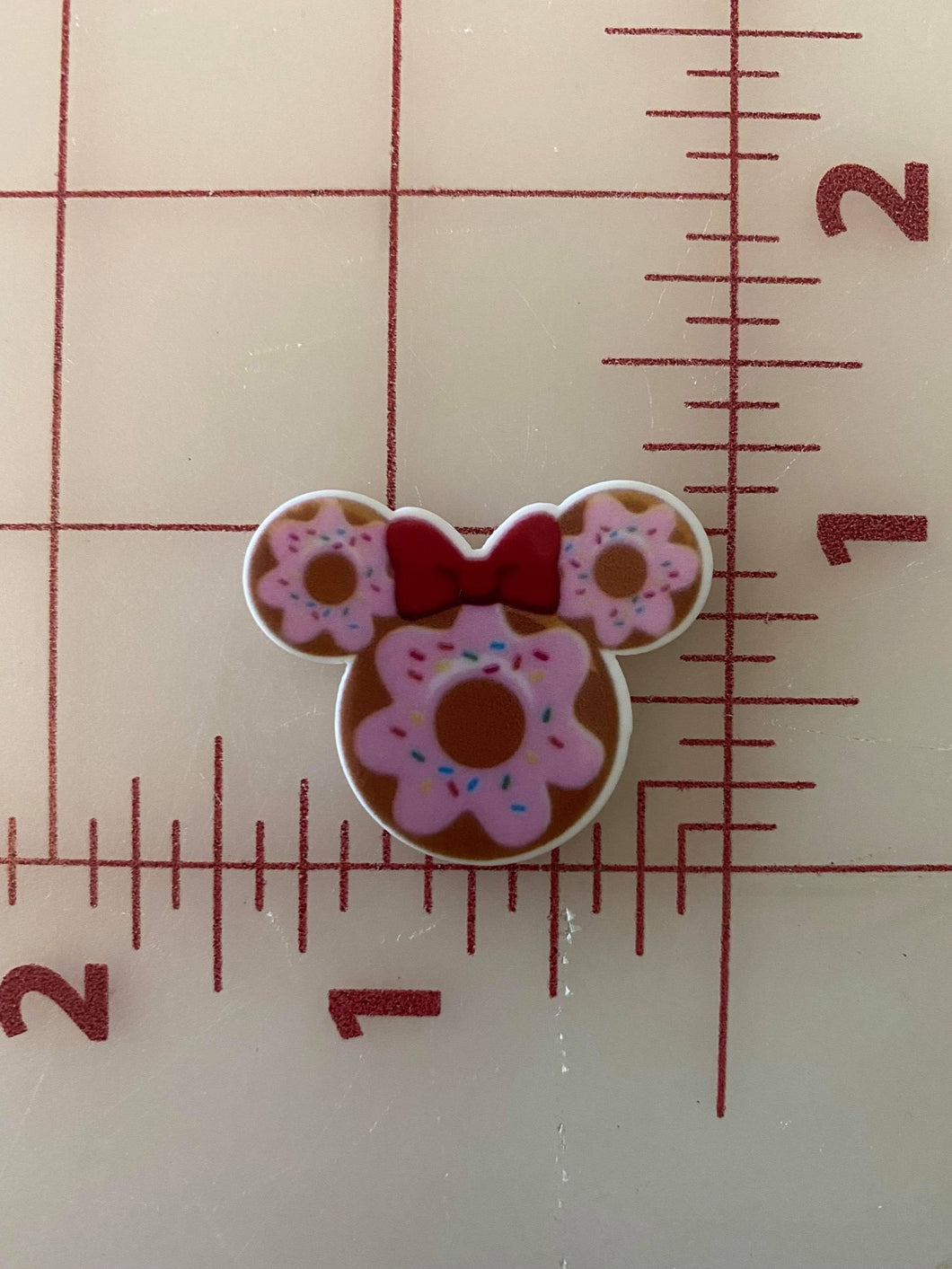 Minnie Donut Flat back Printed Resin