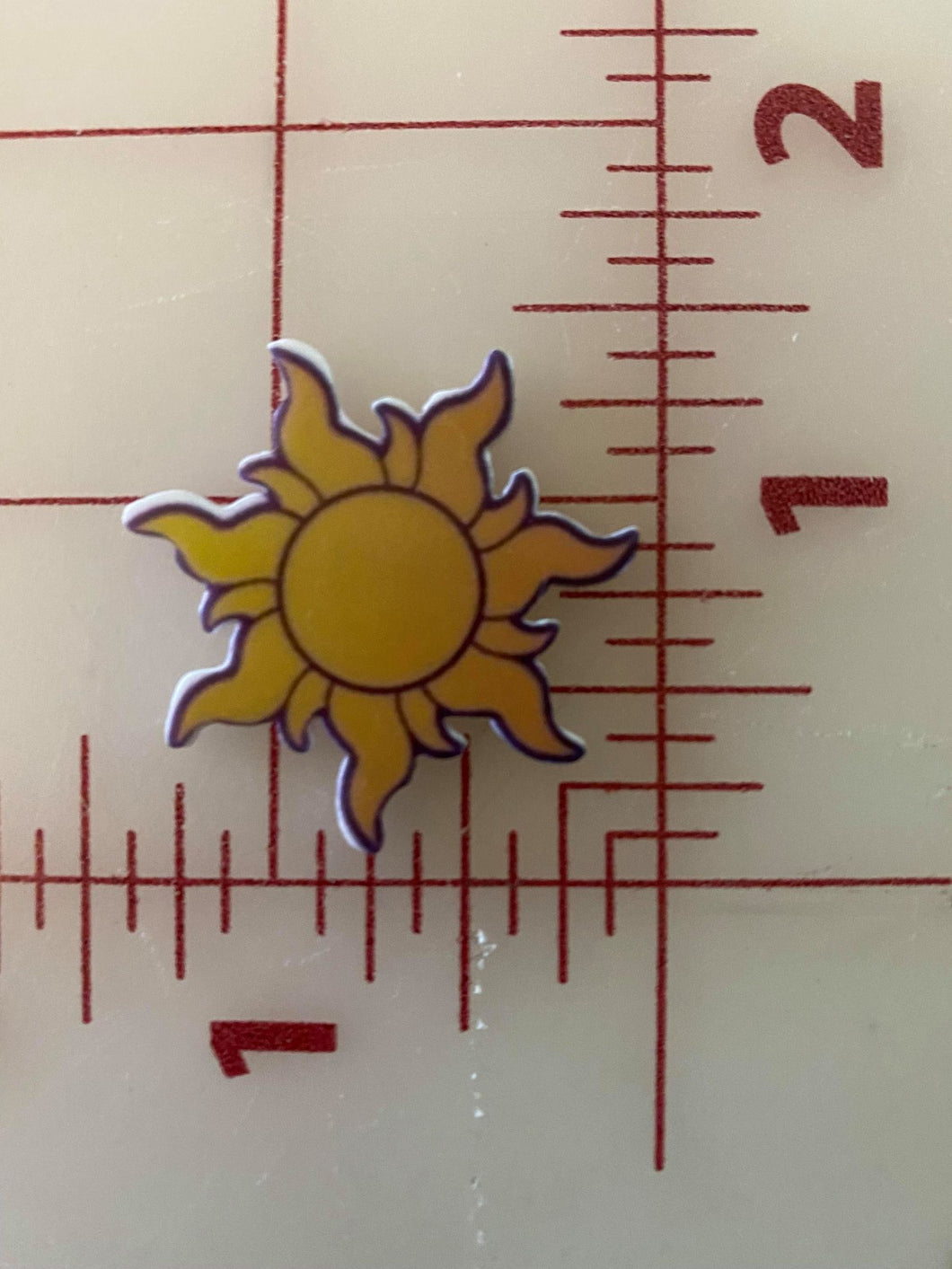 Princess Rapunzel Sun Shape Printed Resin