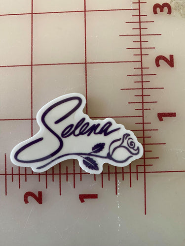 Autograph Selena Legendary Hispanic Latina Singer Flat back Printed Resin
