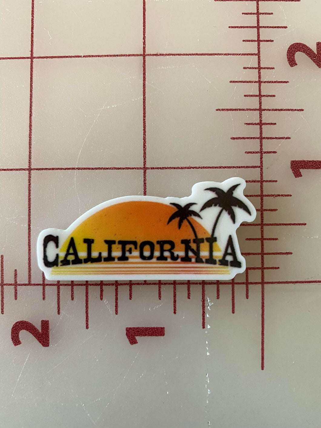 California Flatback Printed Resin