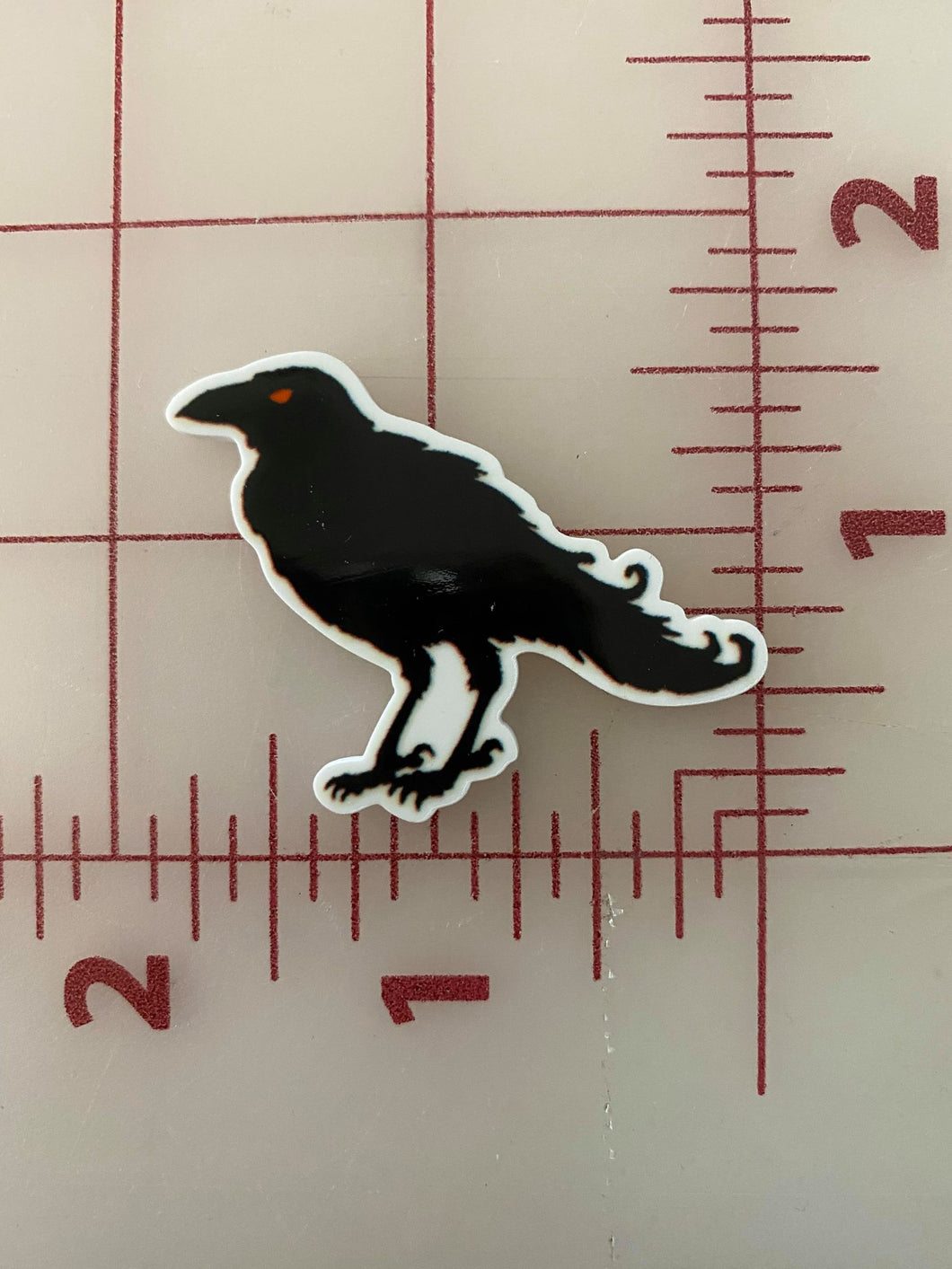 Evil Raven Flat Back Printed Resin