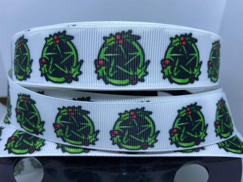1 yard 1 inch Pagan Wreath Grosgrain Ribbon
