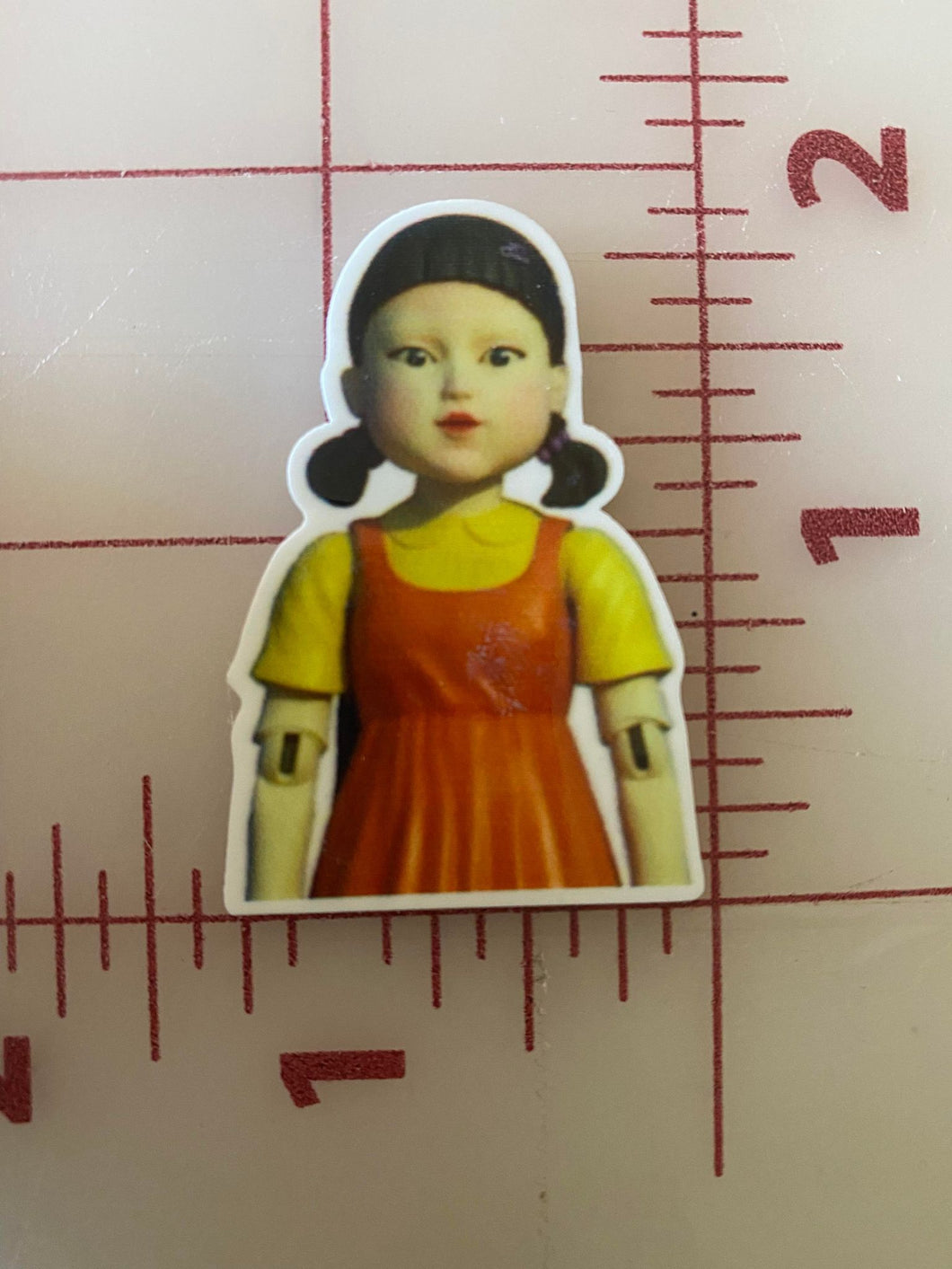 Squid Games Show Doll Red Light Green Light Flat back Printed Resin