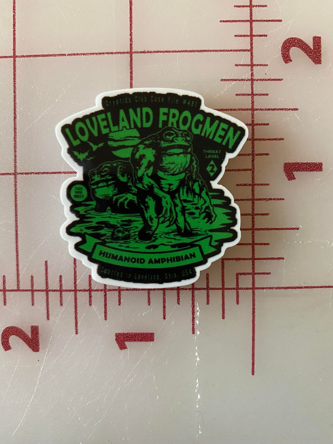 Loveland Frogman Scary Stories and Legends Flat Back Printed Resin