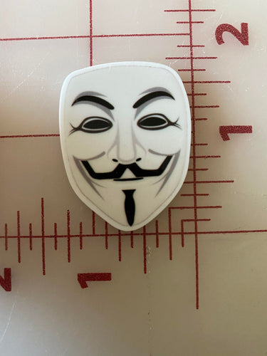 Guy Fawkes Mask V for Vendetta Anonymous Mask Flat Back Printed Resin