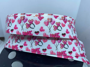 New Design 1 yard 1 inch Disney Food Valentines Day Park Snacks Grosgrain Ribbon