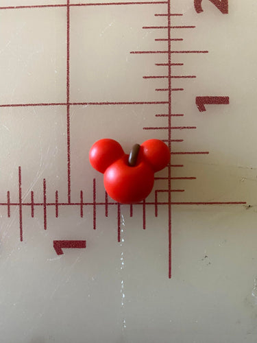 3D Mickey Apple or Cherry Flatback Printed Resin