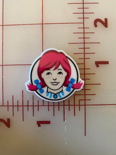 Wendys Fast Food Flat back Printed Resin