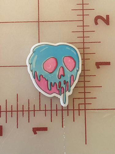 Pastel Goth Poison Apple Flat back Printed Resin
