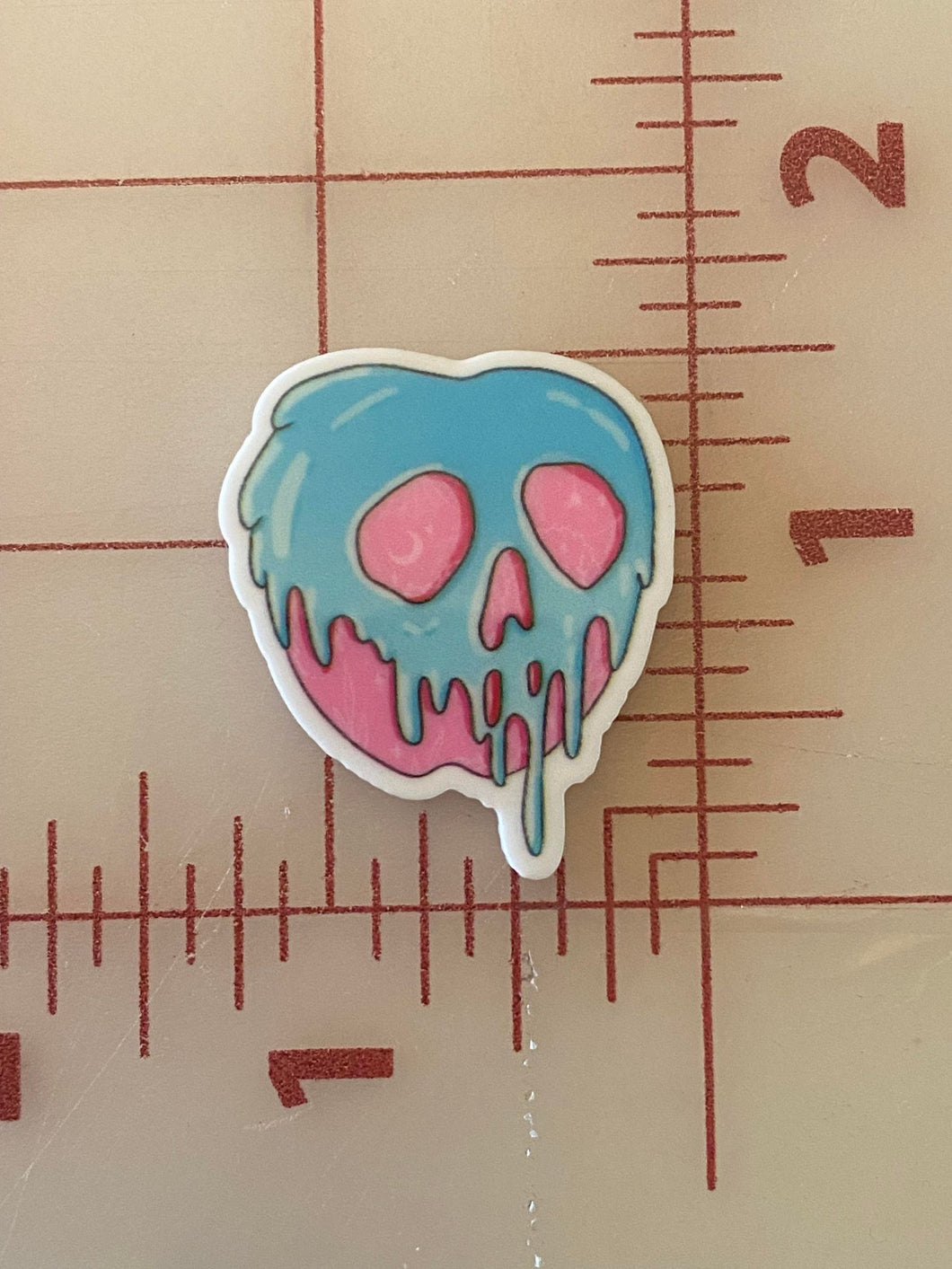 Pastel Goth Poison Apple Flat back Printed Resin