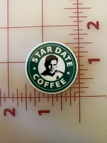 Captain Kirk Star Date Coffee Star Trek Flat back Printed Resin