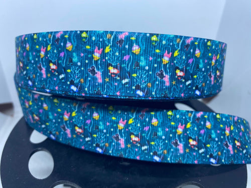1 yard 1 Inch Dive into Summer Grosgrain Ribbon