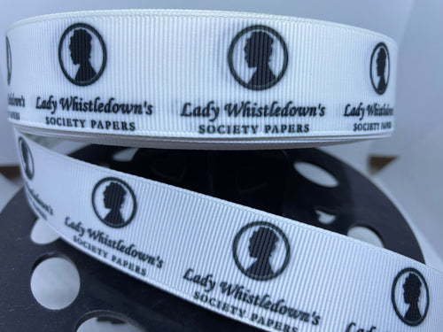 1 yard 1 inch Netflix Series Bridgerton Lady Whistledown Grosgrain Ribbon