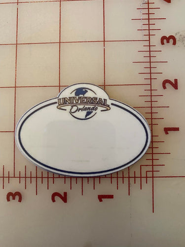 FLAWED Large Universal Studios Cast Member Name badge Flat back Printed Resin