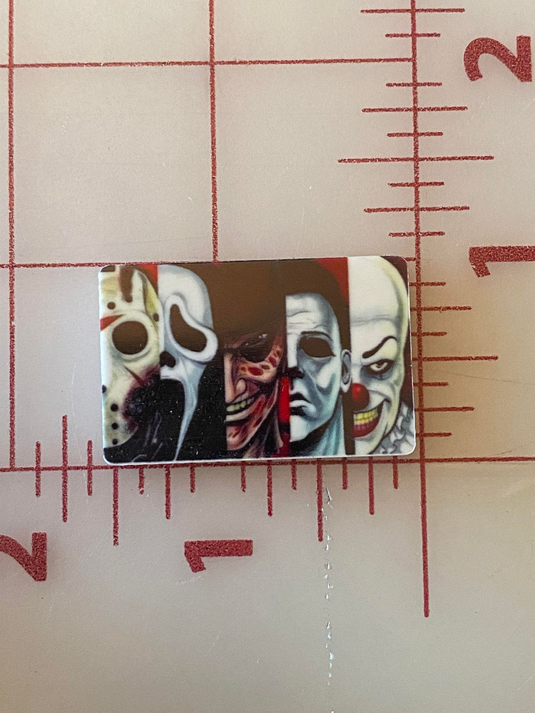 Horror Movie Icons Horizontal Collage Flat Back Printed Resin