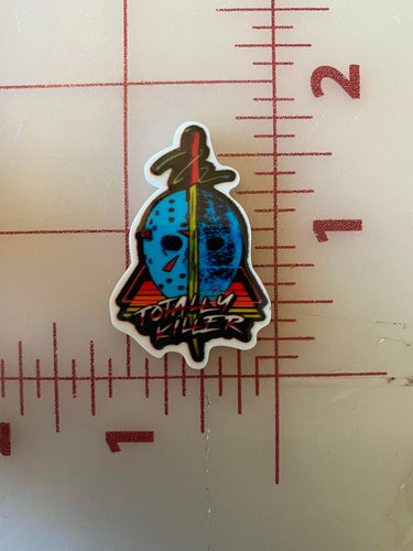 80's Style Horror Icon Jason Voorhees Flat Back Printed Resin