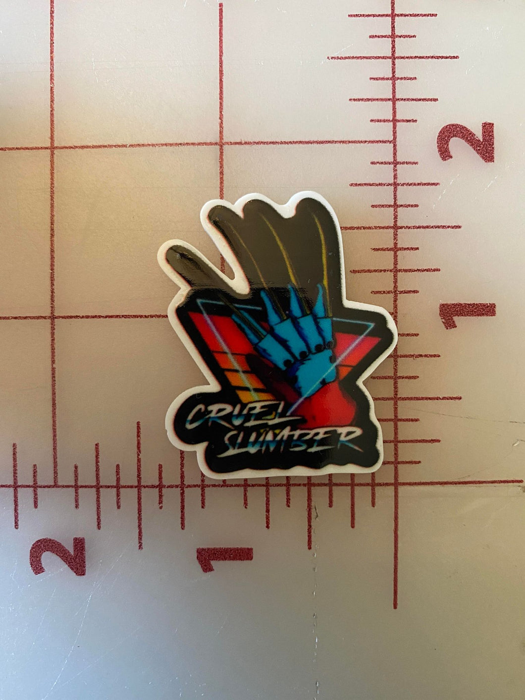 80's Style Horror Icon Freddy Krueger Flat Back Printed Resin