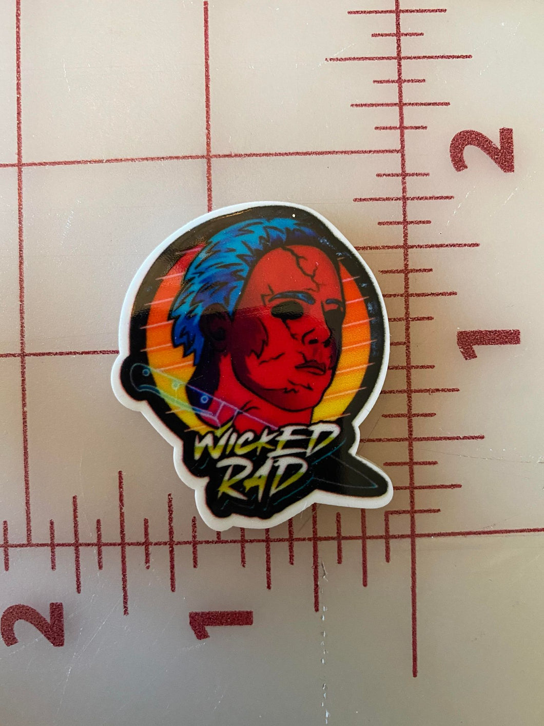 80's Style RAD Horror Icon Halloween Michael Myers Flat Back Printed Resin