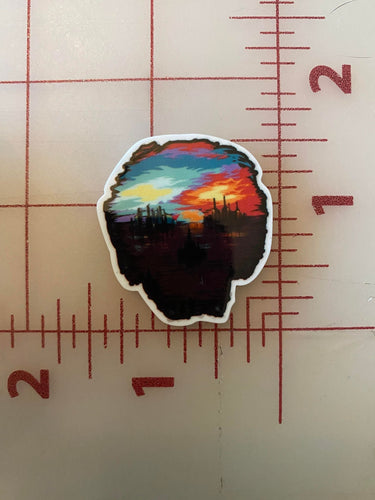 Horizon Skull Flat back Printed Resin