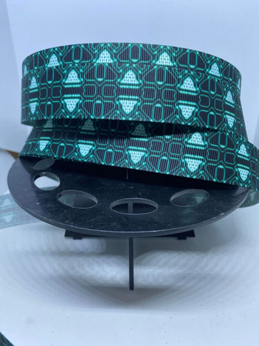 1 Yard 1 inch TRON inspired Grid Grosgrain Ribbon