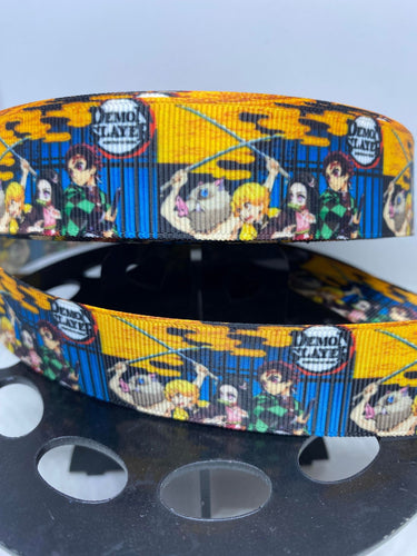 1 yard 1 inch Anime Demon Slayer Grosgrain Ribbon